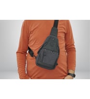 Westpolo Crossbody Unisex Çapraz Ayarlanabilir Askılı  El Göğüs ve Omuz Çantası (Siyah-Gri)