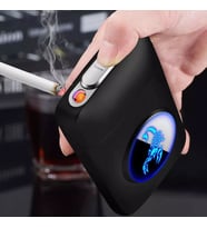 Kişiye Özel Led Öne Ekranlı Elektronik Sigara Tabakası Çakmaklı