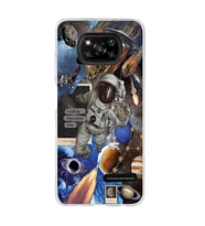 Poco X3 Pro / X3 NFC Uyumlu Astrophilia Uzay Kolaj Tasarımlı Şeffaf Telefon Kılıfı