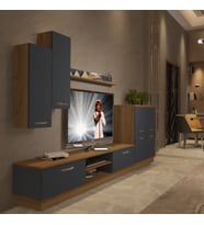 Decoraktiv Eko 6B Mdf Dvd Tv Ünitesi Tv Sehpası - Pera Antrasit (Pera - Antrasit)