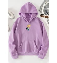 Unisex Cedric Üzümlü Kekim Baskılı Sweatshirt (Lila)