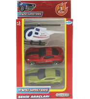 Mulvxurg  Urg02 3'lü Beyaz Helikopterli Metal Araçlar (Mulvix)