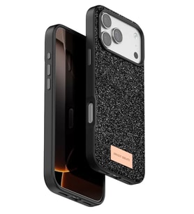 Iphone 17 Bright Simli Kapak - Siyah