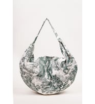 Omuz Çantası Yeşil Desenli Duck Kumaş Astarlı Fermuarlı 60x32 cm