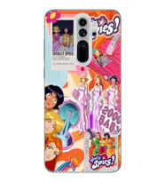Redmi Note 8 Pro Uyumlu Totally Spies Kolaj Tasarımlı Şeffaf Telefon Kılıfı