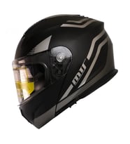 Motosiklet Çene Açılır Kask Güneş Vizörlü Ece 22.06 Sertifikalı New Motor Kaskı V2 WX20 Grey