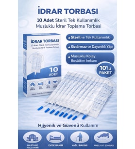 İdrar Torbası Steril İdrar Toplama Torbası 10 Adet