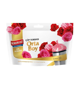 KOROPLAST PREMİUM GÜL KOKULU ORTA BOY ÇÖP TORBASI 55x60cm