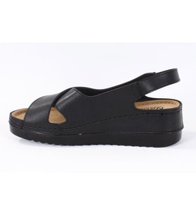 Dagoster DZA37-3031 Siyah Günlük Ortopedik Kadın Sandalet