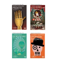 Pinokyo + Alice Harikalar Diyarında + Oz Büyücüsü + Otomatik Portakal- 4 Kitap Set