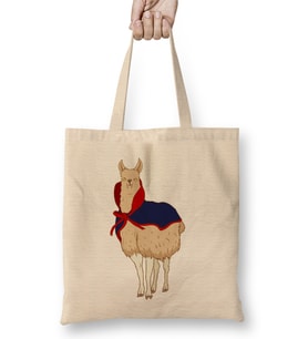 Cute Vampire Llama Halloween Funny Vampire Llama Bez Çanta Uzun Saplı