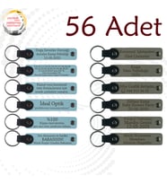 Gök Mavi & Kül Gri, 56'lı Set, Doğum Günü Etkinliklerinde Sunulacak, Kişiye Özel Yazılı Anahtarlık