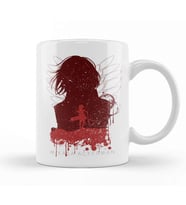Attack On Titan Mikasa Ackerman Silhouette Kupa Bardak Porselen