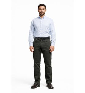 New Jarsin Regular Fit Likralı Erkek Kanvas Jean Pantolon 7114 (Haki)