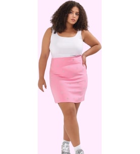 Büyük Beden Kadın Yazlık Mini Etek Polyester Finike Dokuma A line Şık Yaz Aylarının Vazgeçilmezi
