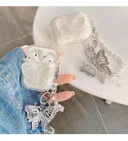 Kelebekli Simli 1/2 Nesil Uyumlu Airpods Kılıf