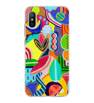 PrintiFy Xiaomi Mi A2 Lite ile Uyumlu Retro Color 6  Kamera Korumalı Şeffaf  Kılıf