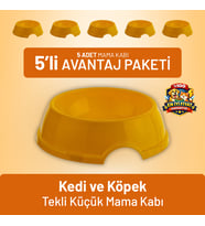 Kedi ve Köpek Tekli Küçük Mama Kabı - 5 Adet