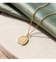 Kişiye Özel Bubble Font Harf Kolye 925K Gümüş (Gold)