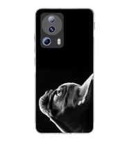 PrintiFy Xiaomi Mi 13 Lite ile Uyumlu Köpek 1 Kamera Korumalı Şeffaf Kılıf