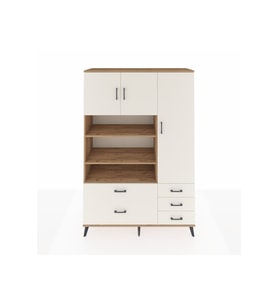 Hyperion Gardrop 9 Raflı 5 Çekmeceli 3 Kapaklı 132x44x195 Çam-Aytaşı