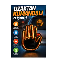 Uzaktan Kumandalı Pilli LED El Simgesi Araç Camı İçin