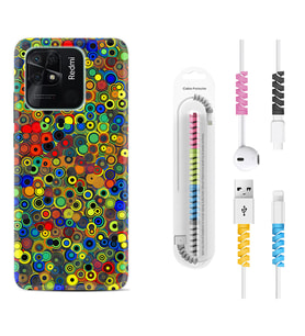 Xiaomi Redmi Note 7 8 9 Pro 10 2022 10 Pro 10S Kılıf Kablo Koruma Spiral Silikon Nazar Boncukları 1746