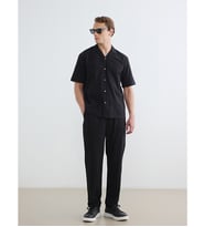 LCW Vision Siyah Regular Fit Keten Görünümlü Erkek Pantolon