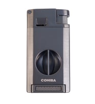 Cohiba Çift Torch Pürmüz Kesici & Delici Gunmetal Metal Puro Çakmağı