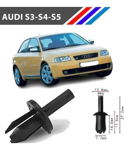 Audi S3-S4-S5 Davlumbaz Klipsi 1719242 M1696-8 25 Adet