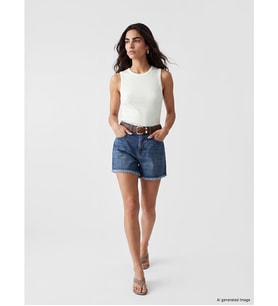 LCW Jeans İndigo Yüksek Bel Kadın Jean Şort