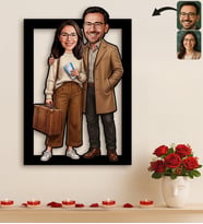 BK Gift Kişiye Özel Sevgili Karikatürlü 3D Ahşap Tablo -19, Fotoğraftan Karikatür, Sevgililer Günü Hediyesi, Ev Hediyesi