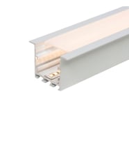 LED Kanal Profil Alüminyum Sıva Altı Kasa 2 Metre 2185 SA 40x48mm Opak Pleksi Yan Kapak ve Yay Dahil