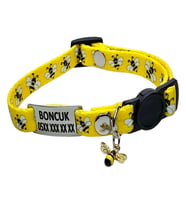 Güvenlik kilitli ( safety click ) Kedi tasması, kedi künyesi, kedi isimlik, sallanmayan kedi künyesi, isimli kedi tasması (Gümüş)