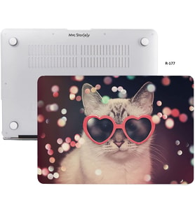 MacBook Air 13 İnç Kılıf A2337 M1 A2179 A1932 Uyumlu Mat Sert Kapak UV Baskılı Kedi Desenli Koruyucu Hard Case Çizilme Önleyici Laptop Kılıfı Pembe
