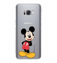 Samsung Galaxy S8 Plus  Kamera Korumalı Kapak Mickey Mouse Tasarımlı  Şeffaf  Kılıf