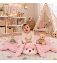 Bebek Oyun Halısı 120 cm Tavşanlı Oyun Matı (%100 Yerli)