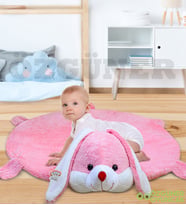 Bebek Oyun Halısı 120 cm Tavşanlı Oyun Matı (%100 Yerli)