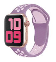 Apple Watch 10/11 42mm-38/40/41mm Kordon Delikli Spor Kordon 2/3/4/5/6/se/7/8/9 (Mor-Pembe)