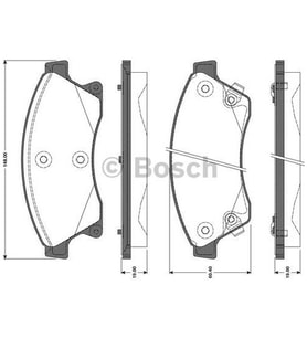 Bosch Fren Balatası Ön E.No0986Tb3104 148X604X19 Chevrolet Aveo 2011 Cruze 2009 Opel Astra Gtc J 2012 Astra J 2009