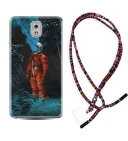 Samsung Note 3 4 5 8 9 20 Ultra 10 Lite Kılıf Boyun Asklı Rasta Silikon Astronot Smoke 1769