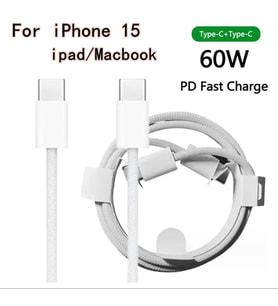 Apple 60W Type - C to Type C Hızlı Şarj ve Data Kablo iPhone 15 Uyumlu 60 Watt USB-C to USB-C Uyumlu 1 Metre Şarj Kablosu(Türkiye Garantili)-