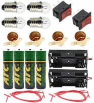 ve Paralel Basit Elektrik Devresi 1 Paket Deney Seti Sarı Mini Duy 4 Adet Mini Ampul 4 Adet Anahtar İş Eğitimi Seti