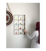 Türkçe Alfabe Tablosu Alfabe Harfleri Kağıt Tahta İlkokul Eğitim Yazı Tahtası 100x70 CM