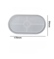SİLİKON KALIP TAŞ TOZU İTHAL DEKORATİF ORTA BOY OVAL TABAK KALIBI PARAFİN MUM EPOKSİ HB80-0185 (Beyaz)