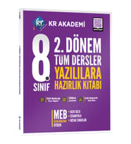 8. Sınıf 2. Dönem Tüm Dersler Yazılılara Hazırlık Kitabı KR Akademi Yayınları