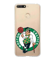 Huawei Y6 2018 Uyumlu Kapak Boston Celtics Tasarımlı Şeffaf Silikon Kılıf