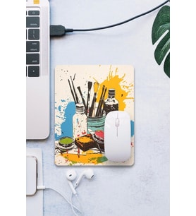 SonicTouch Boya Seti Temalı Pürüzsüz Yüzey Kaymaz Taban Dikişsiz Kenar Gamer Oyuncu Mouse Pad 19x23c