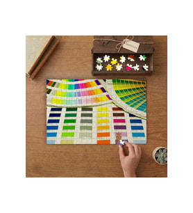 Renk Paleti- Boya Paleti Tasarımı 240 parça Ahşap Puzzle Ahşap Kutuda MP00159