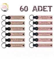 Pudra & Yavru Ağzı, 60’lı Set, Kişiye Özgü Yazılı Anahtarlık, Yardım Projesi Katılımcılarına Hediye